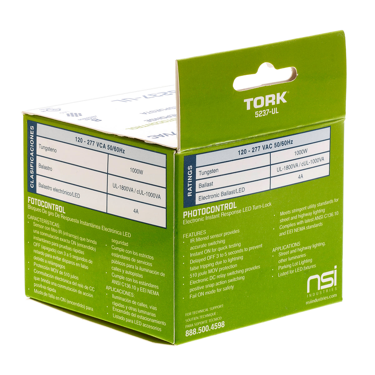 TORK 5237-UL - Electronic Instant Response Turn Lock - On 1.3-1.7, Off/On Ratio 1.5:1 - 105V-305V