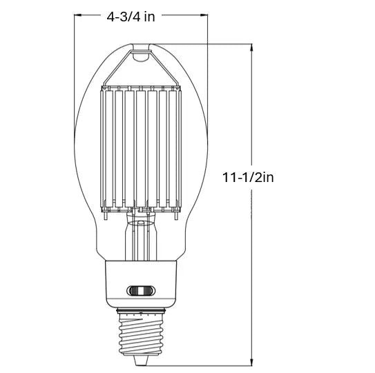 LED HID Filament ED37 Lamp 60W-85W 30K/40K/50K EX39 Base 10200-16500 Lumens (400w Equiv)