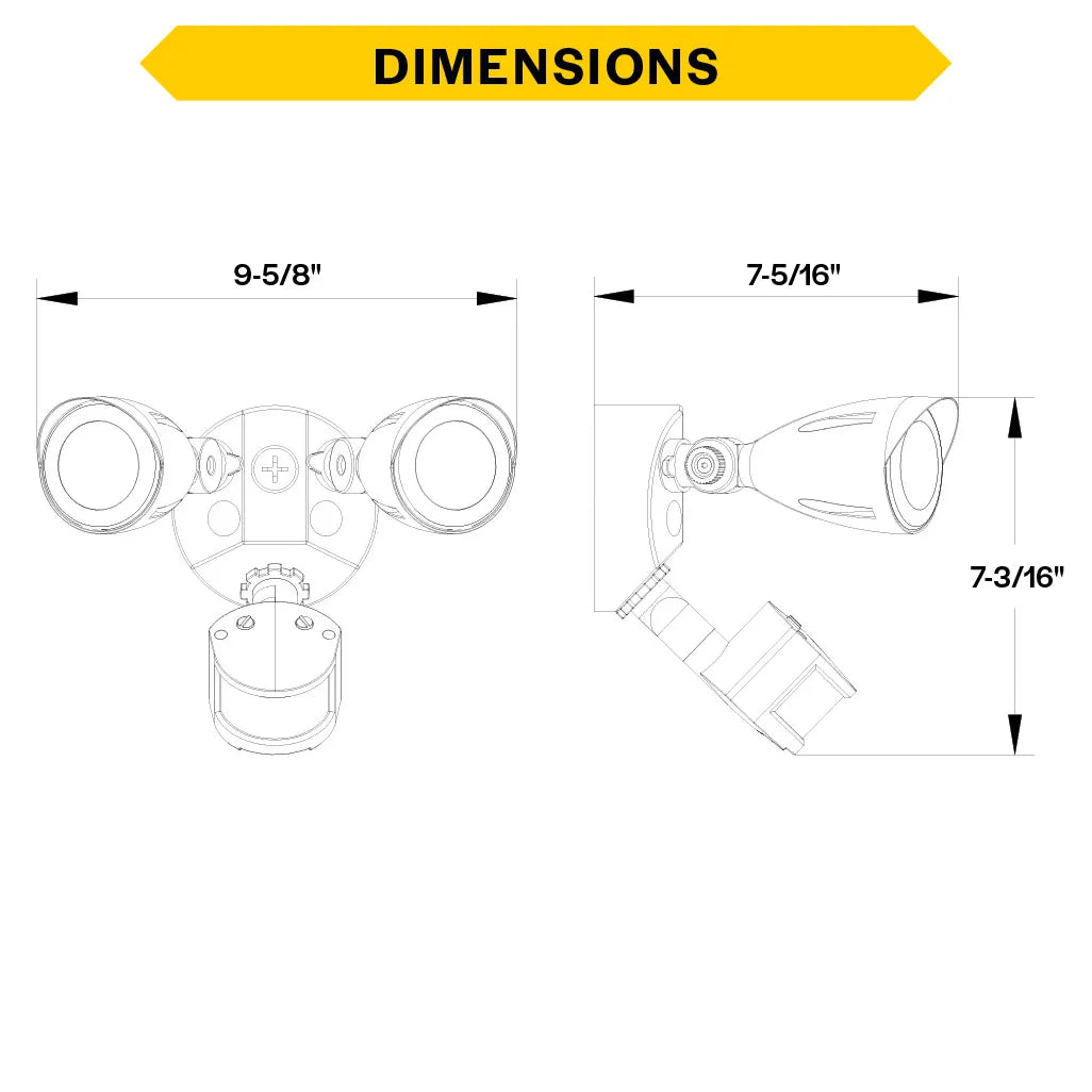 Patrol LED Security Flood with Motion Sensor/Photo Control - 1300Lm-2900Lm - 3k/4k/5k - Bronze/White