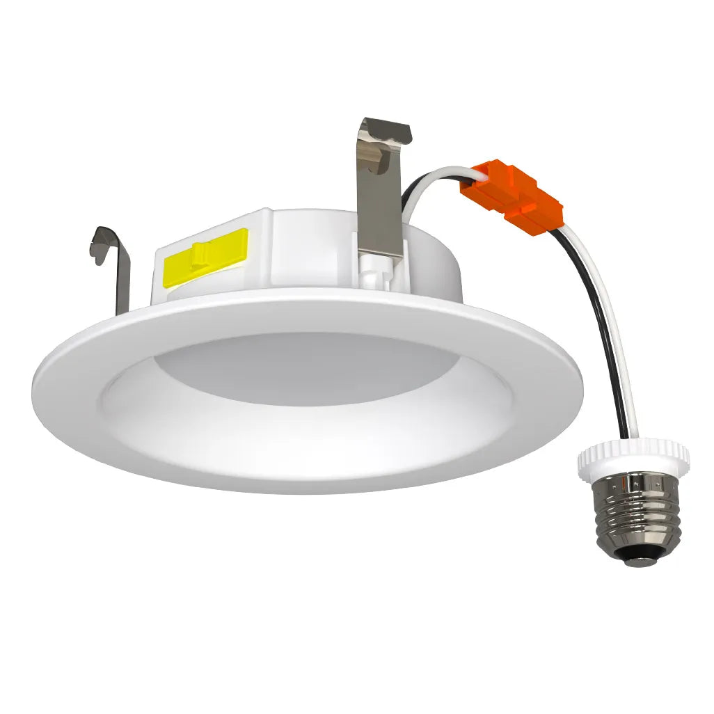 Residential 4" LED Retrofit Downlight - Smooth Trim - 700 Lumens - CCT Selectable - 2700k-5000k - 120V TRIAC DIM