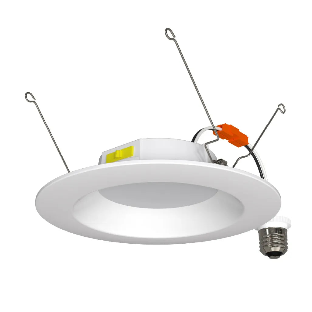 Residential 6" LED Retrofit Downlight - Smooth Trim - 900 Lumens - CCT Selectable - 2700k-5000k - 120V TRIAC DIM