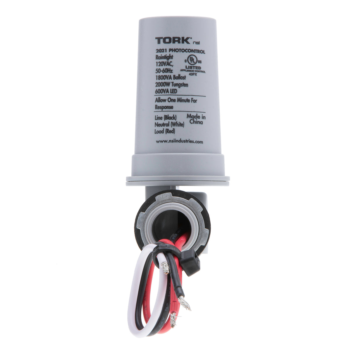 TORK 2021 - 1/2" Stem & Swivel Pencil - Lexan Cover - On 1-5Fc / Off 3-15Fc - 6" Leads - 120V