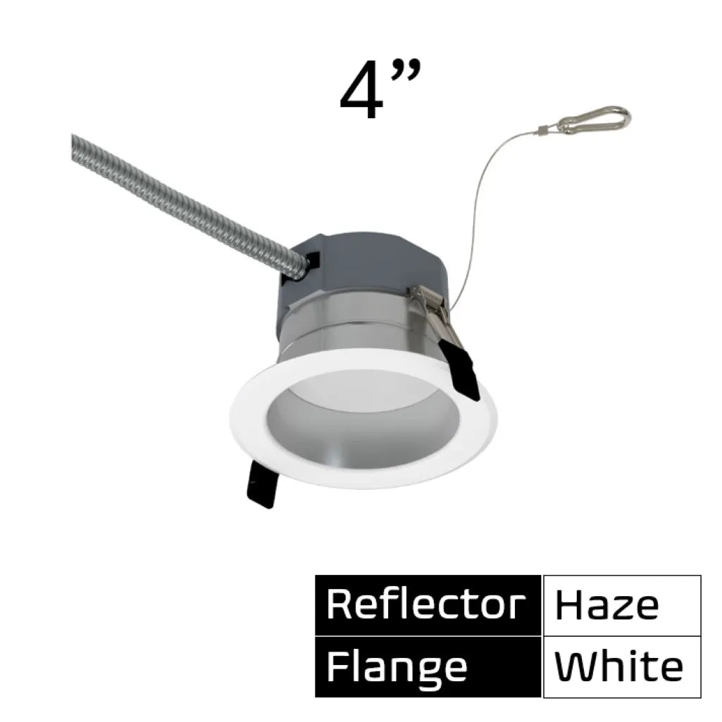 Commercial 4" LED Downlight Retrofit - 600-1000 Lumens - CCT Selectable - 2700k-5000k - 120-277v - TRIAC/ELV & 0-10V