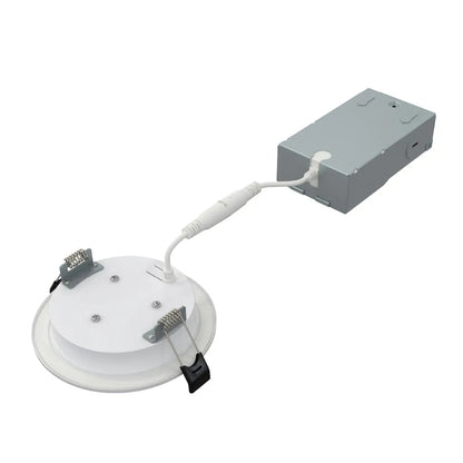 Slim 4" LED Smooth Downlight - 750 Lumens - Push Lens for CCT Selections - 2700k-5000k - 120V TRIAC DIM