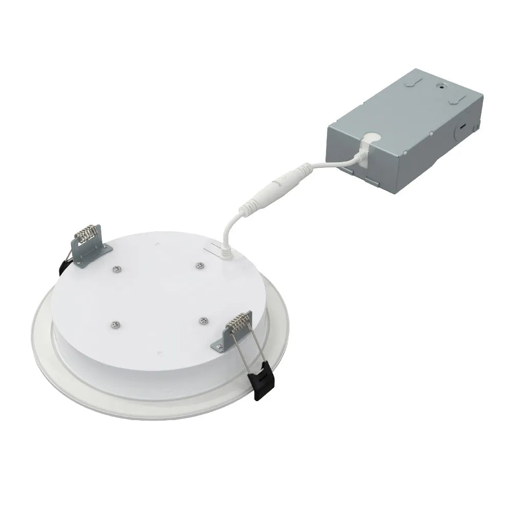 Slim 6" LED Downlight - 1100 Lumens - Push Lens for CCT Selections - 2700k-5000k - 120V TRIAC DIM