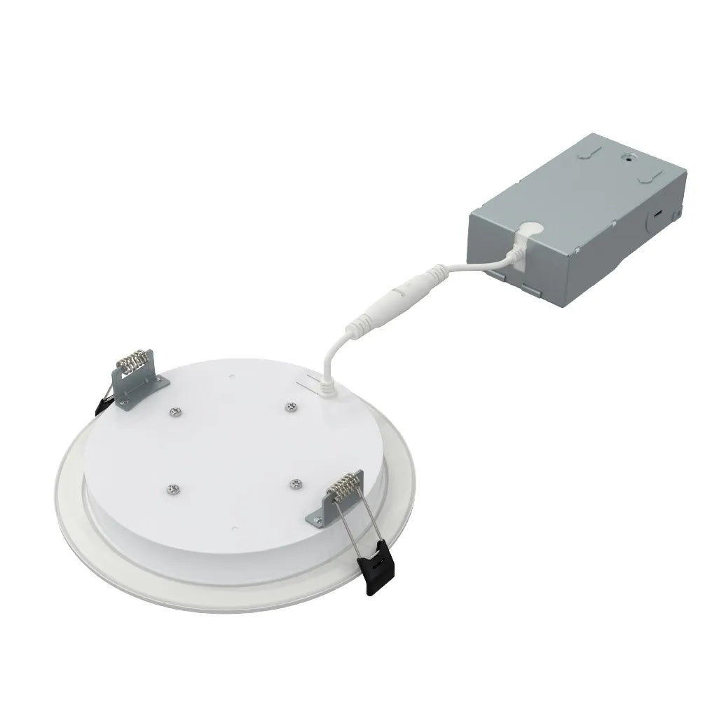 Slim 6" LED Smooth Downlight - 1100 Lumens - Push Lens for CCT Selections - 2700k-5000k - 120V TRIAC DIM