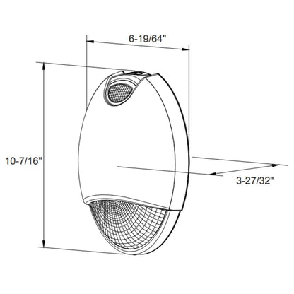 Evade Emergency Outdoor Wallpack - 1200Lm - Test Button/Charging Indicator - Self-Test/Self-Diagnostics