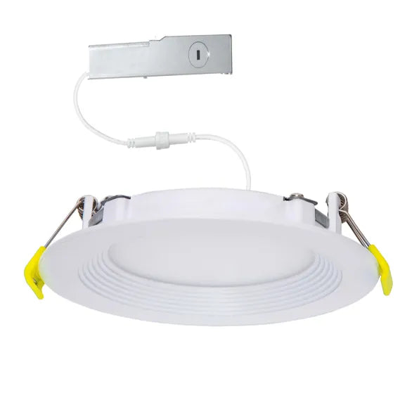 Slim 4" LED Downlight - 600-1075Lm - Baffle Trim - Wattage and CCT Selectable - 120-277v Dimmable