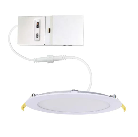 Slim 4" LED Downlight - 600-1075Lm - Smooth Trim - Wattage and CCT Selectable - 120-277v Dimmable