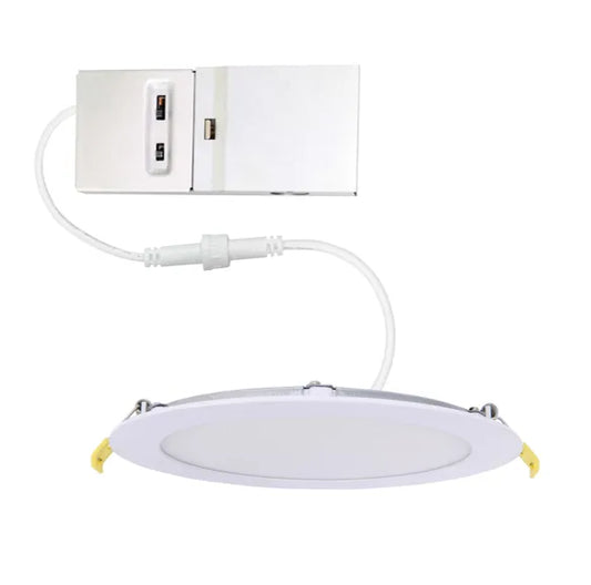 Slim 4" LED Downlight - 600-1075Lm - Smooth Trim - Wattage and CCT Selectable - 120-277v Dimmable