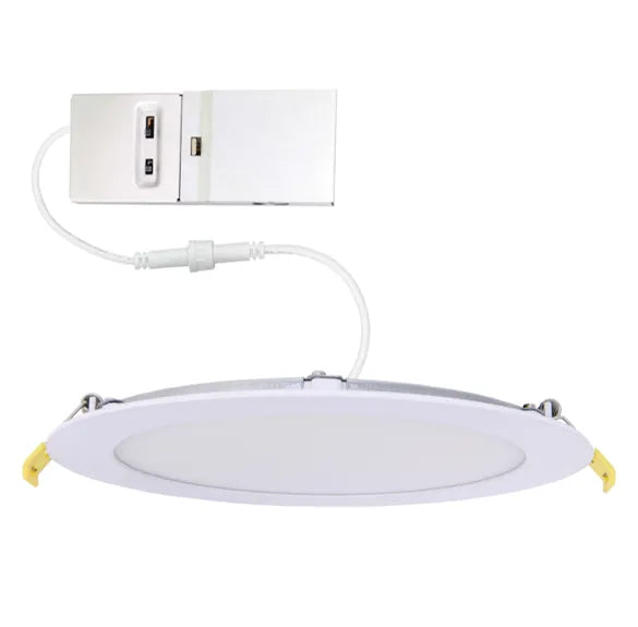 Slim 6" LED Downlight - 820-1230Lm - Smooth Trim - Wattage and CCT Selectable - 120-277v Dimmable