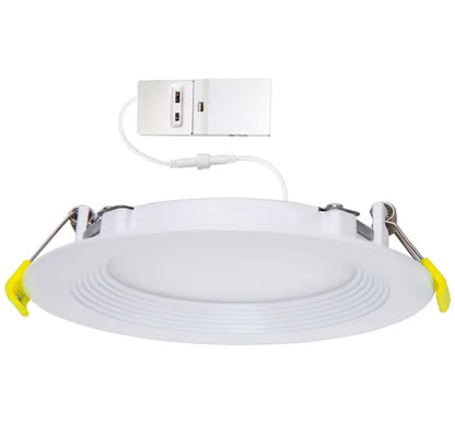 Slim 8" LED Downlight - 820-1230Lm - Baffle Trim - Wattage and CCT Selectable - 120-277v Dimmable