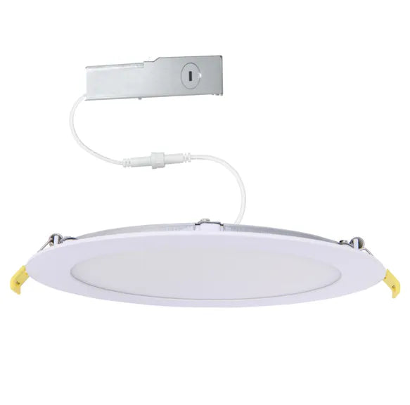 Slim 8" LED Downlight - 820-1230Lm - Smooth Trim - Wattage and CCT Selectable - 120-277v Dimmable