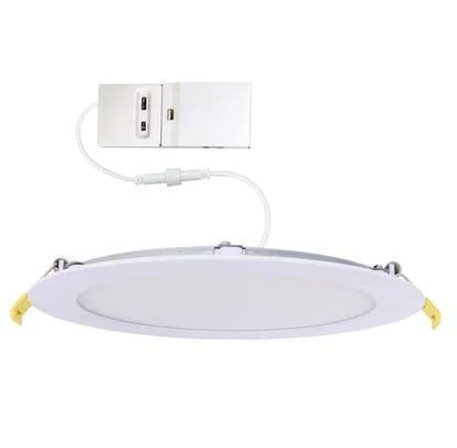 Slim 8" LED Downlight - 820-1230Lm - Smooth Trim - Wattage and CCT Selectable - 120-277v Dimmable
