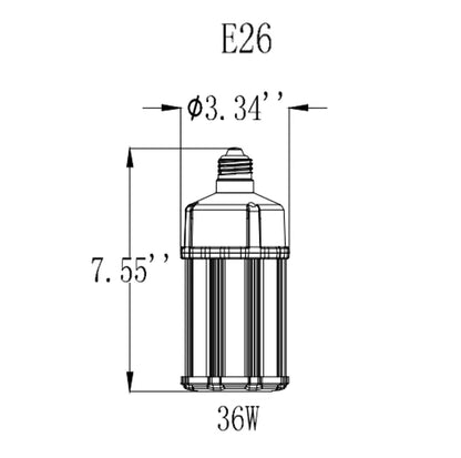 36W LED Retrofit - Mogul Base -  5,580 Max Lumens - HID36-CS-EX39-LED