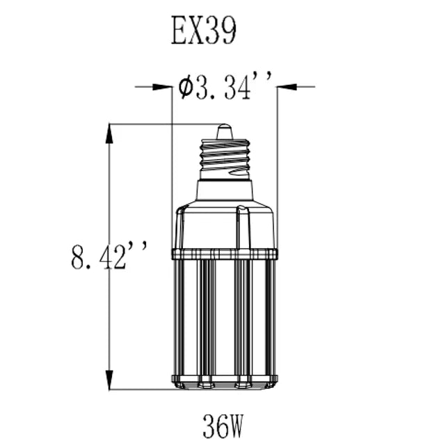 36W LED Retrofit - Medium Base -  5,580 Max Lumens - HID36-CS-E26-LED