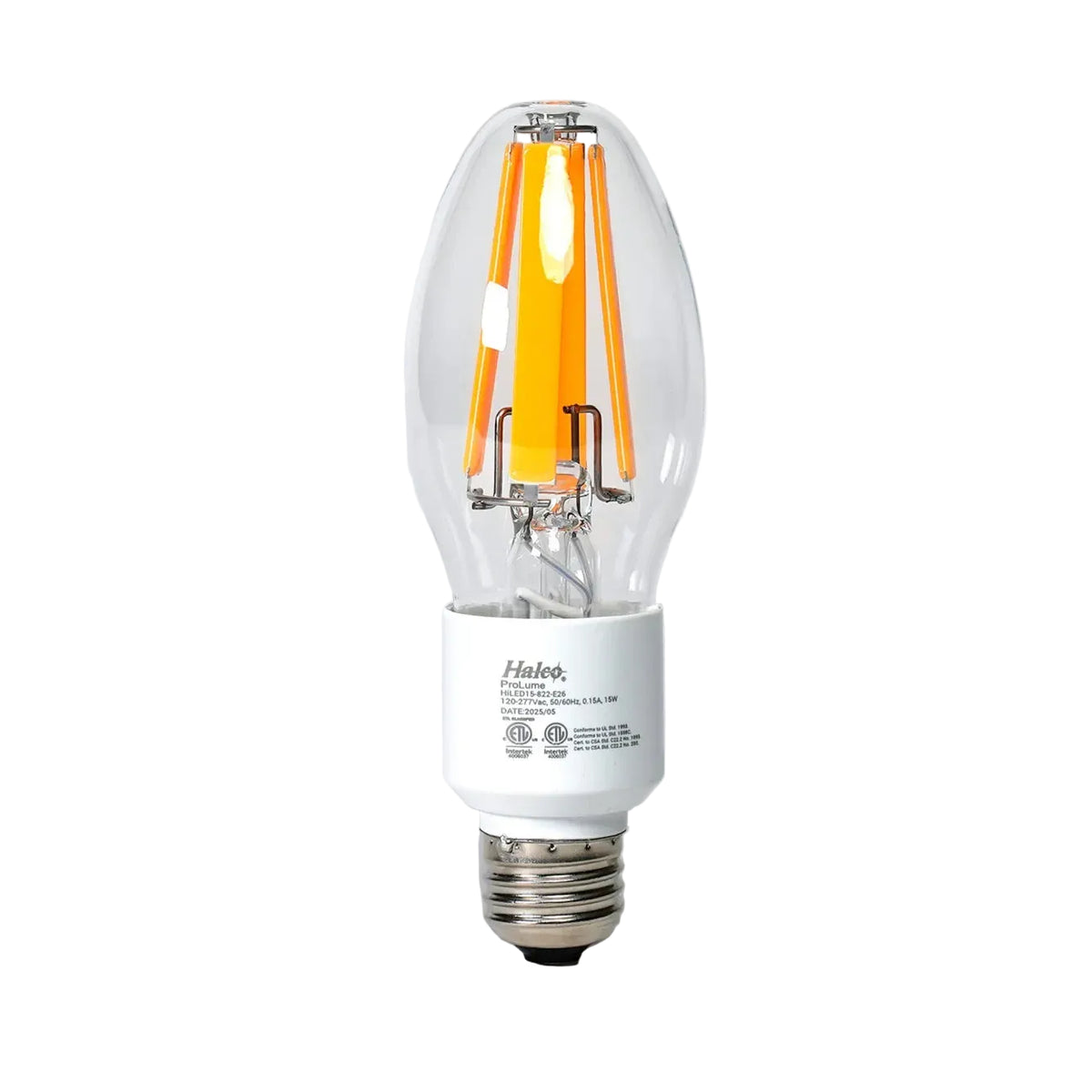 LED HID Filament ED17 Lamp 15W 22K-50K E26 Base 2250-2700 Lumens (50w Equiv)