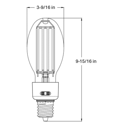 LED HID Filament ED28 Lamp 30W-45W 30K/40K/50K EX39 Base 5100-7650 Lumens (320w Equiv)