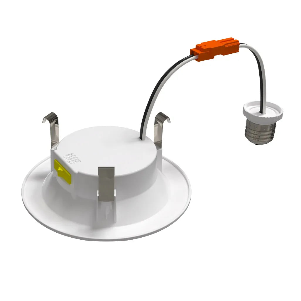 Residential 4" LED Retrofit Downlight - Smooth Trim - 700 Lumens - CCT Selectable - 2700k-5000k - 120V TRIAC DIM
